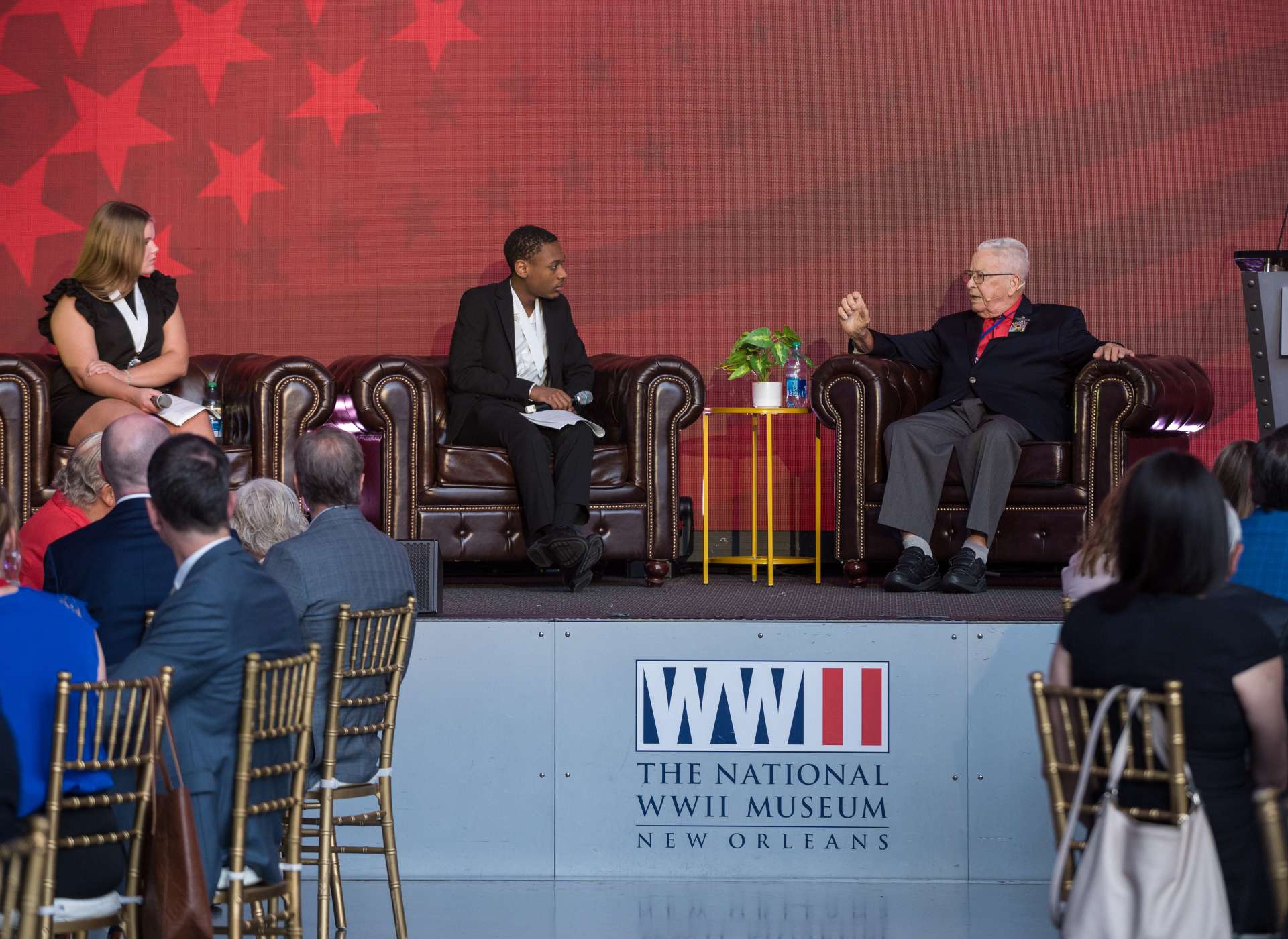 Lieutenant Colonel George E. Hardy speaks during the Student Leadership Forum.