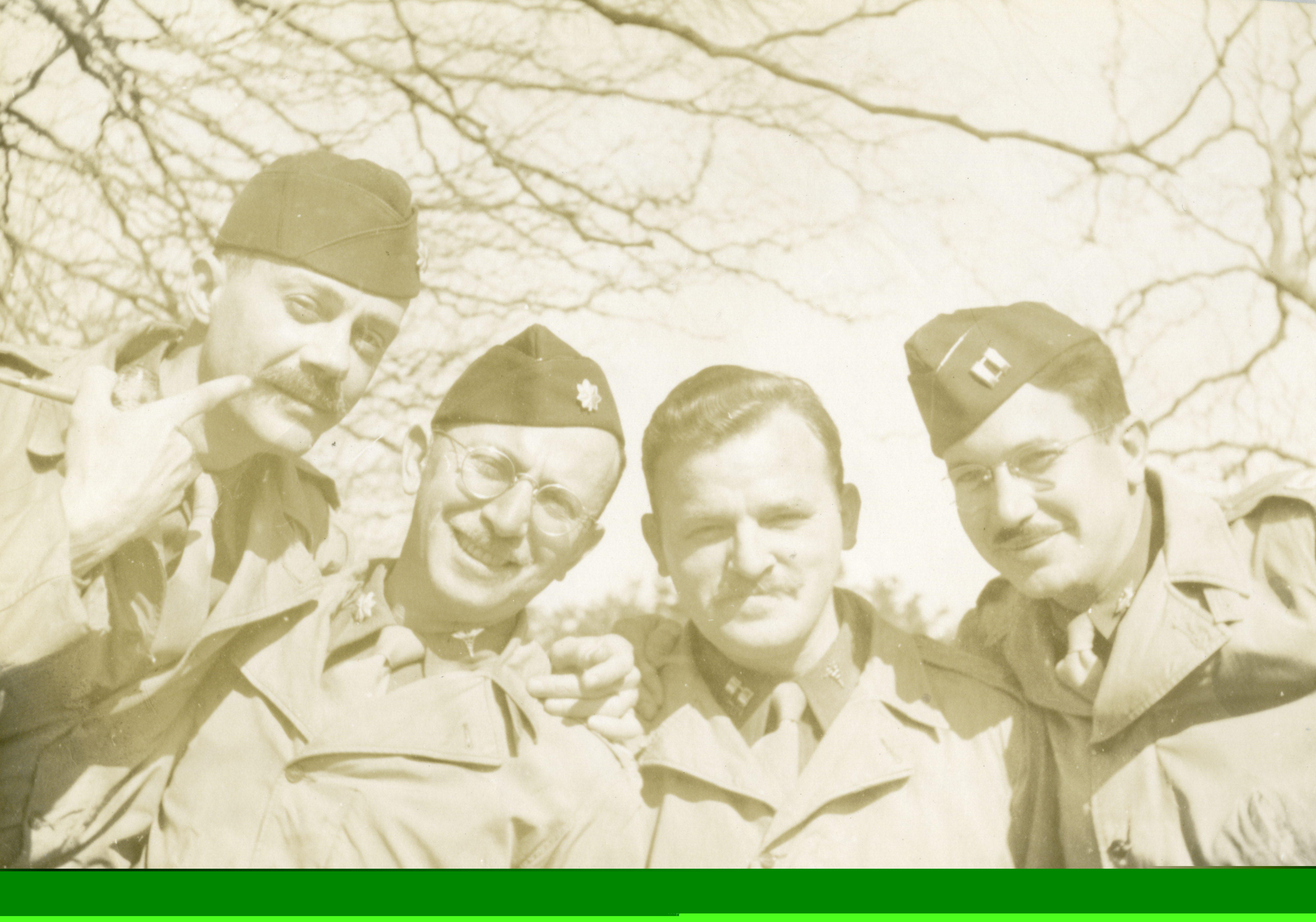  WWII soldiers showing off their mustaches